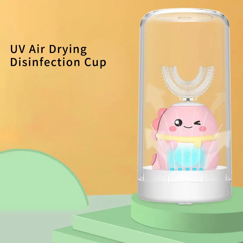 Escova de Dentes Elétrica Infantil em U | 360° | 6 Modos | Recarregável USB | IPX7