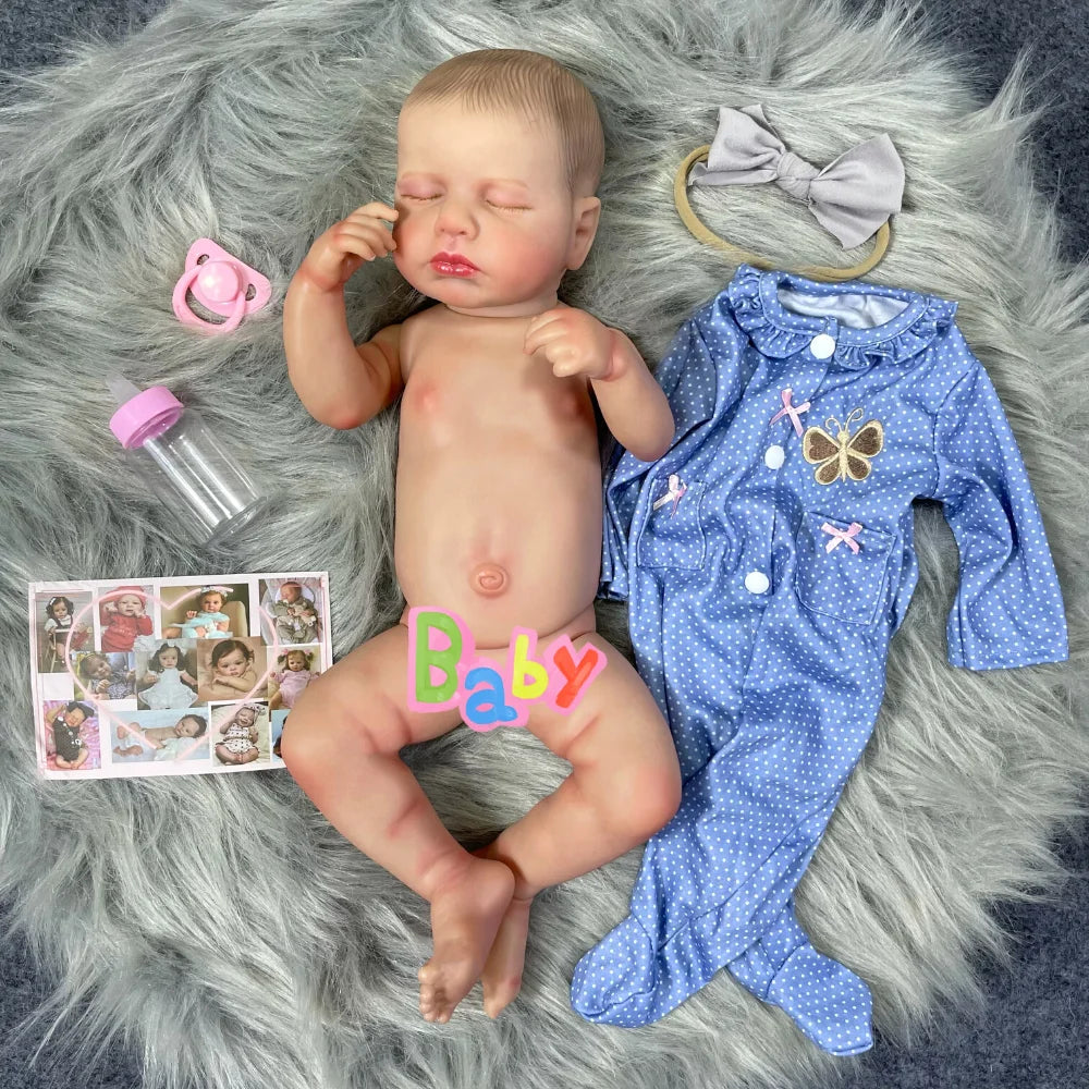 Boneca Realista LouLou 50cm | Corpo de Vinil ou Tecido | MRB