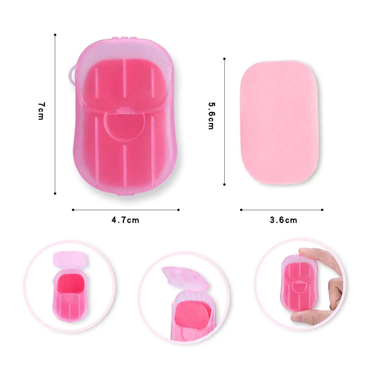 Sabonete Portátil em Folhas — 10 Caixas (200 Unidades) | Perfumado e Descartável | Ideal para Viagens e Atividades ao Ar Livre