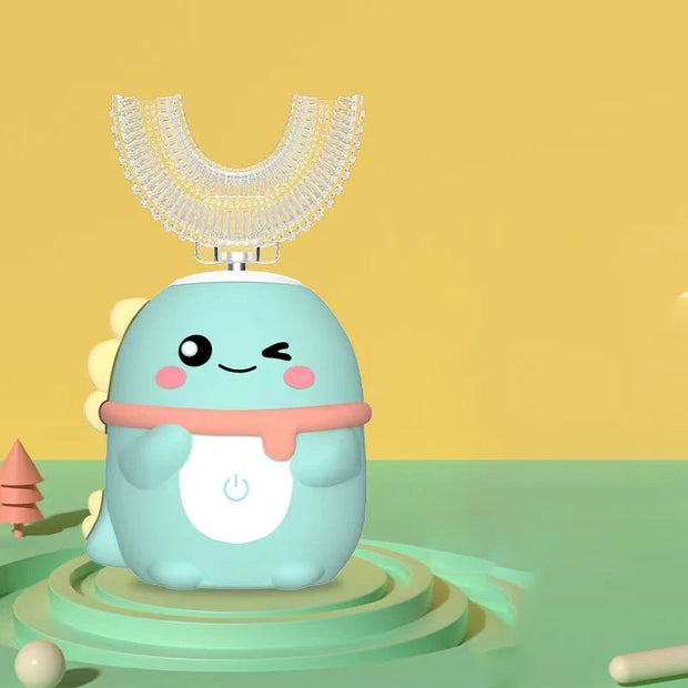 Escova de Dentes Elétrica Infantil em U | 360° | 6 Modos | Recarregável USB | IPX7