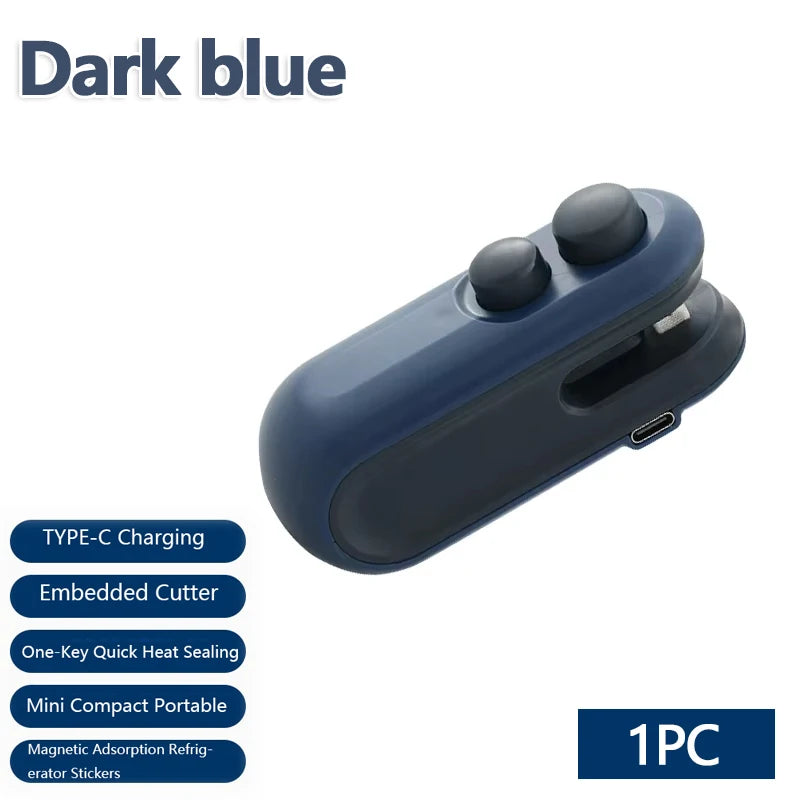 Mini Seladora Portátil de Sacos | Seladora Térmica Manual para Embalagens Alimentares