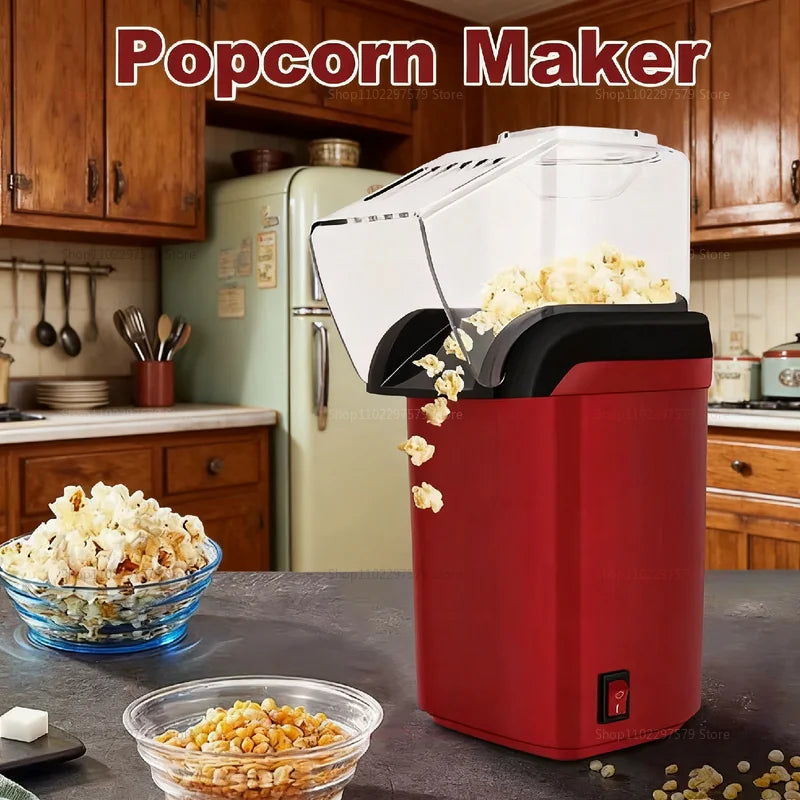 Máquina de Pipocas Elétrica iosn | 1200W | Rápida, Saudável e Compacta