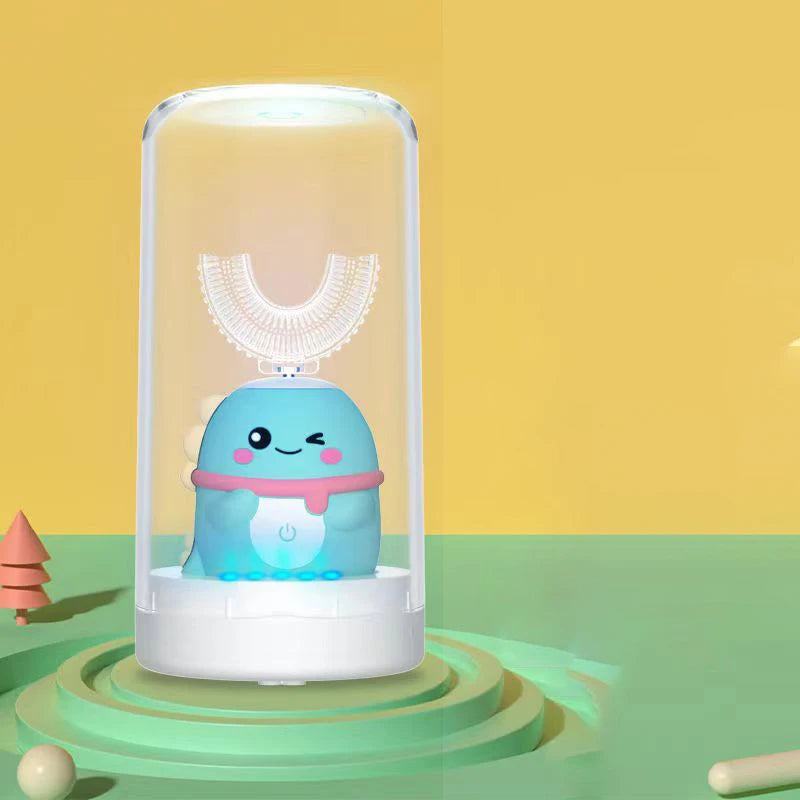 Escova de Dentes Elétrica Infantil em U | 360° | 6 Modos | Recarregável USB | IPX7