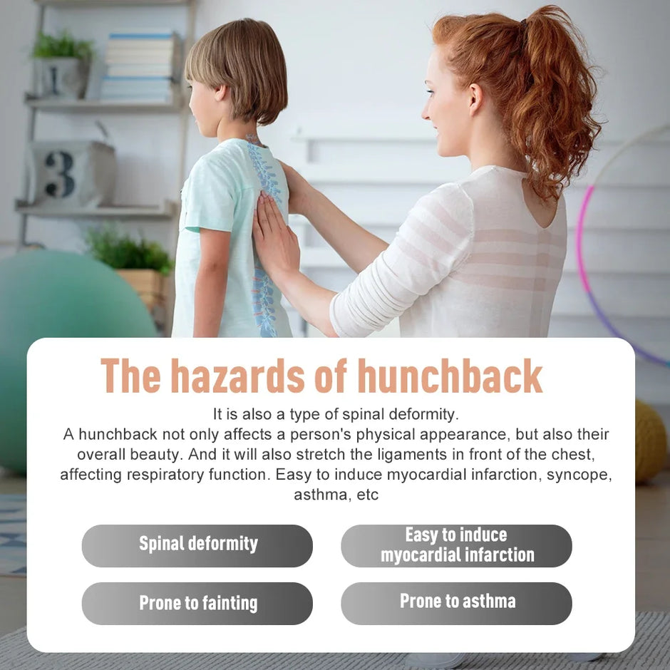 Corretor de Postura Inteligente Hailicare | Vibração | Recarregável USB | Adultos e Crianças