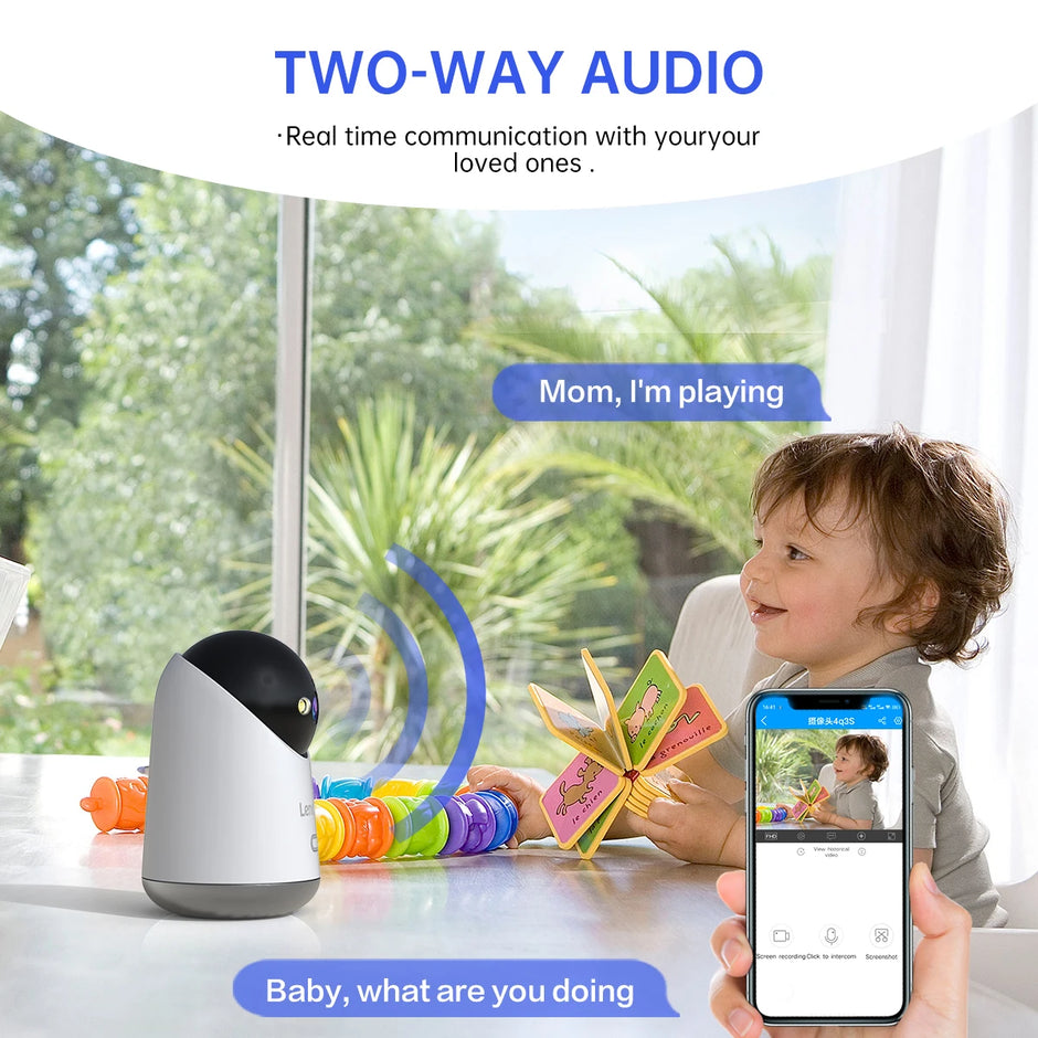 Câmara de Segurança Wi-Fi Lenovo 5MP | Visão Noturna a Cores | Detecção de Movimento | Áudio Bidirecional | IP66