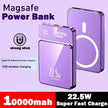 Power Bank Magnético 10000mAh | Carregamento Rápido 22.5W | Wireless & USB | Ultra Fino