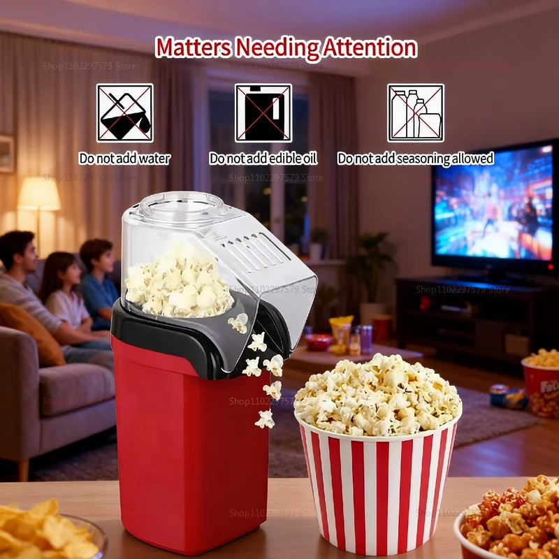 Máquina de Pipocas Elétrica iosn | 1200W | Rápida, Saudável e Compacta