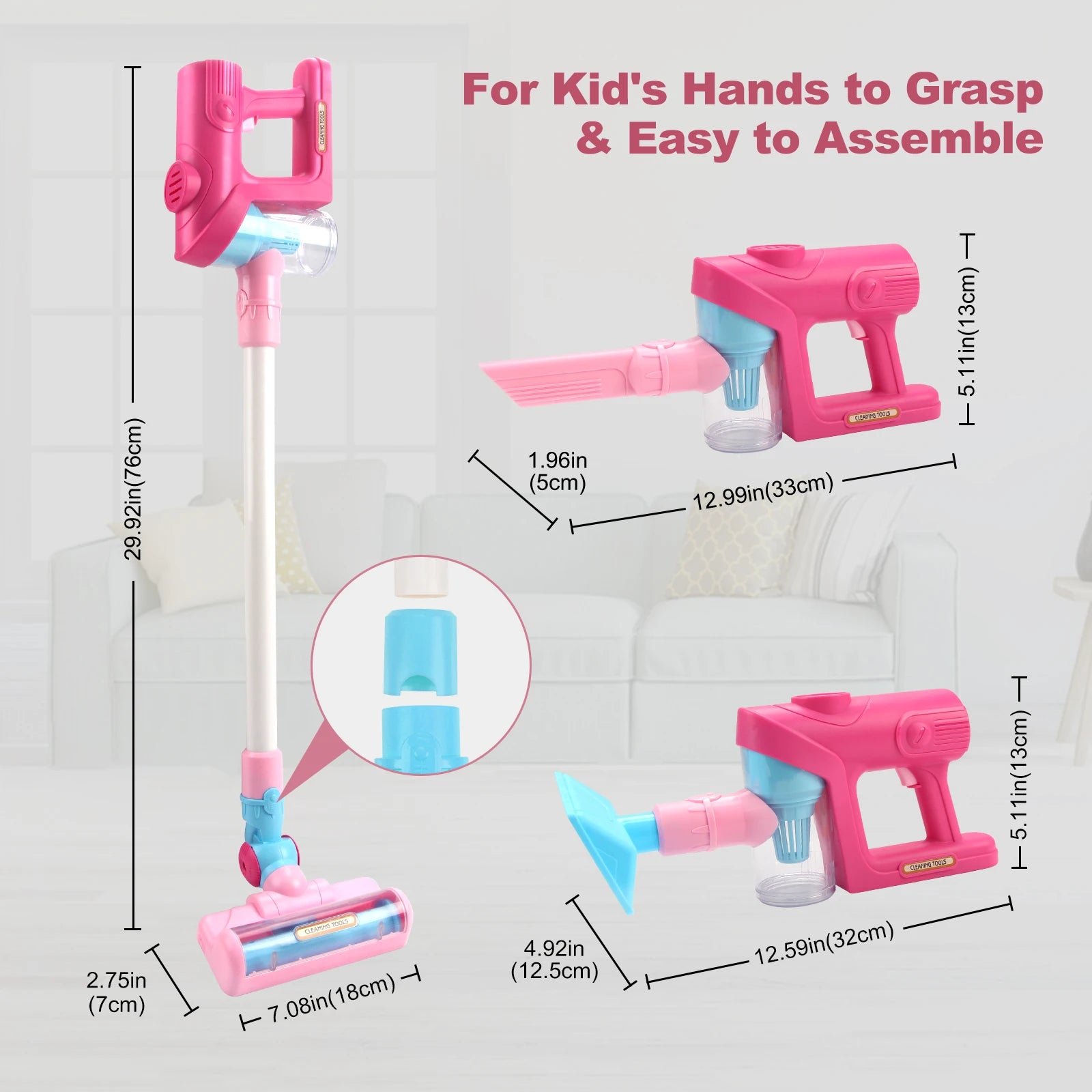 Aspirador de Brinquedo Eletrónico COOLPLAY | Luz e Som | Educativo e Interativo