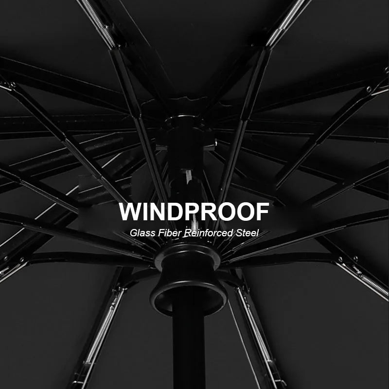 Guarda-Chuva Automático Grande 24 Varetas – Reforçado, Dobrável, Anti-UV e à Prova de Vento