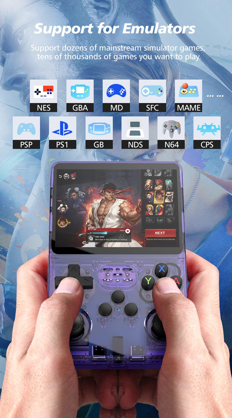 Consola Portátil Retro 3.5” | 15.000+ Jogos | Suporte PSP, PS1 e N64 | ZOCO