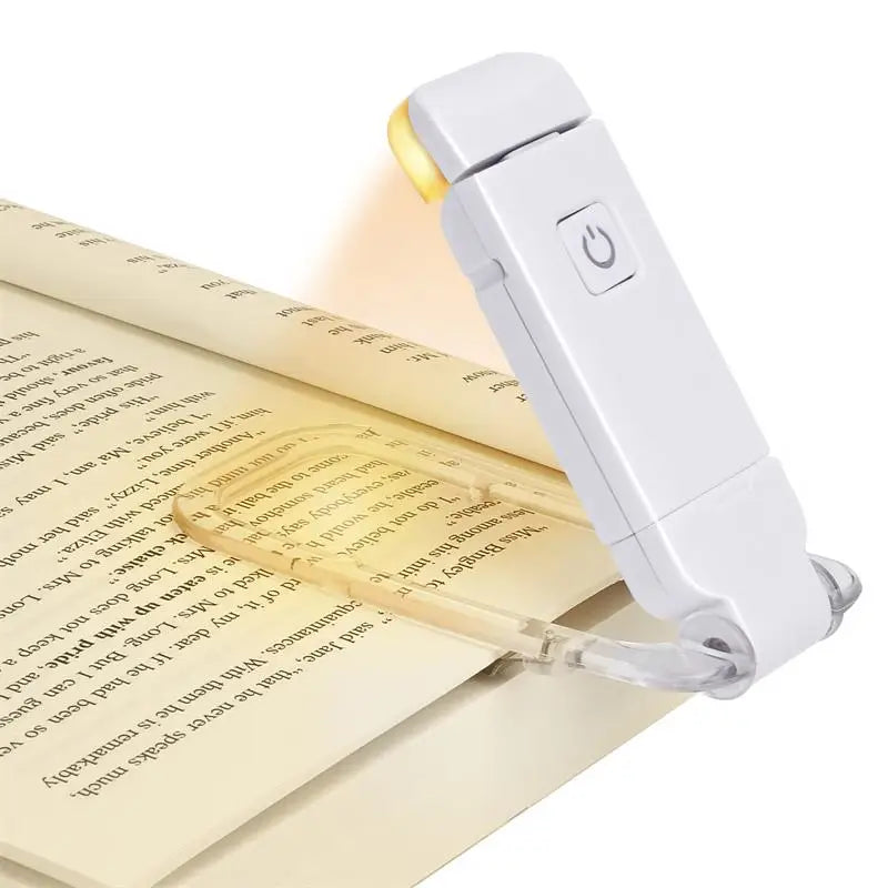 Luz de Leitura LED Portátil com Bateria Recarregável | Clip para Livros | Pzsunly
